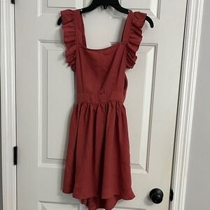 SHEIN Rust Sleeveless Dress